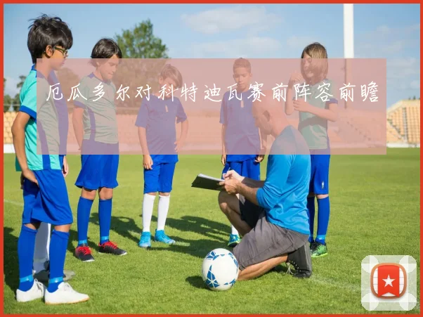 厄瓜多尔对科特迪瓦赛前阵容前瞻